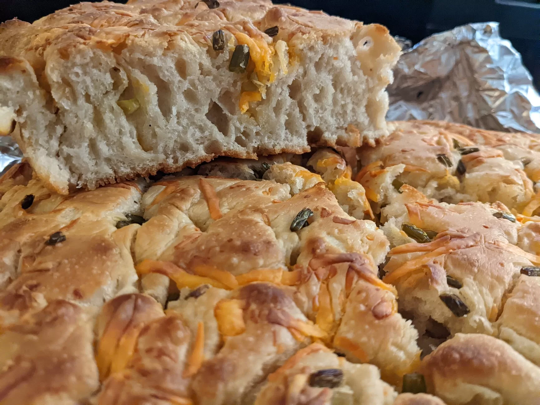 Fresh baked bread and pretzels